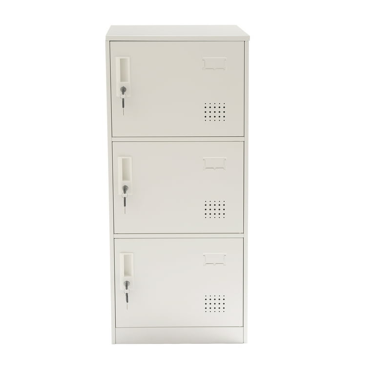 2 Door Vertical Stackable Storage Cabinet with Lock Metal Loker