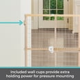 thumbnail image 6 of Toddleroo by North States 29.5"-50" Quick-Fit Wire Mesh Baby Safety Gate, Natural Wood, 6 of 12
