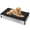 Black, variant on Veehoo Chew Proof Elevated Dog Bed with Soft Padded Mat for Medium Dogs, 35-inch, Black