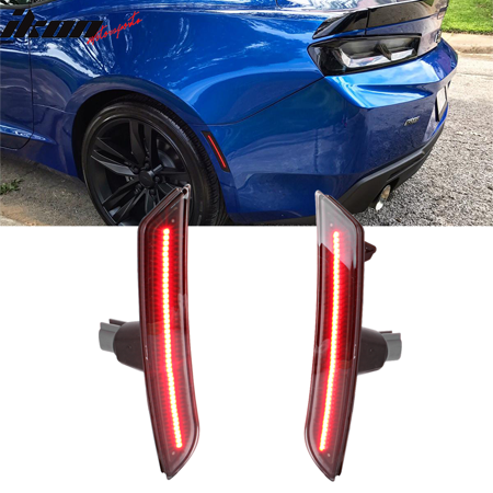 Rear Side Marker Lamp - Fits 16-18 Chevy Camaro Rear Side Marker Lights Corner Lamps Red LED 2PC