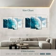 thumbnail image 3 of Elephant Stock Raw Ocean Waves Wall Art - Horizontal Multi Panel Canvas - Living Room Wall Decor - Beach Multi Panel - Teal And Blue Decor - 84" x 54", 3 of 4