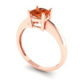 thumbnail image 2 of Solitaire Engagement Ring for Women - 1ct Simulated Red Diamond in 18K Rose Gold Promise Ring, 2 of 6
