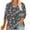 Multicolor 3, variant on Charella Plus Size Tops for Women 3/4 Sleeve V Neck Button Floral Shirts Business Dressy Blouses Loose Tees (XL, Multicolor 4)