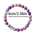 thumbnail image 4 of Pulsera hecha a mano de piedra natural Negro y cuentas de cordón elástico con intrincado diseño trenzado para mujeres y hombres, 4 of 7