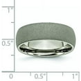 thumbnail image 6 of Chisel Titanium Stone Finish 7.2mm Half Round Band - Ring Size 10.5, 6 of 8