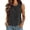 Black, variant on Womens Tank Top Summer Solid Front Split Casual Sleeveless Camisole Shirt Basic Vest Blouse Womens Camisole Navy