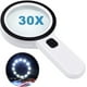 thumbnail image 1 of Lupa de lectura con 12 luces LED y lente de doble cristal con aumento de 30x. Para leer fácilmente monedas, sellos y tarjetas. Ideal para personas con degeneración macular., 1 of 5