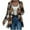 Womens Jackets Coffee, variant on Jackets for Women Plaid Cardigans Long Sleeve Trench Coats Casual Cropped Slim Fit Outerwear Jackets Fall