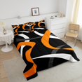 thumbnail image 4 of Erosebridal Geometric Stripe Comforter Sets Queen Size,Abstract Artwork Bedding Queen Comforter Set,Geometry Lines Decor,Reversible,Ultra Soft,3 Pieces, 4 of 7