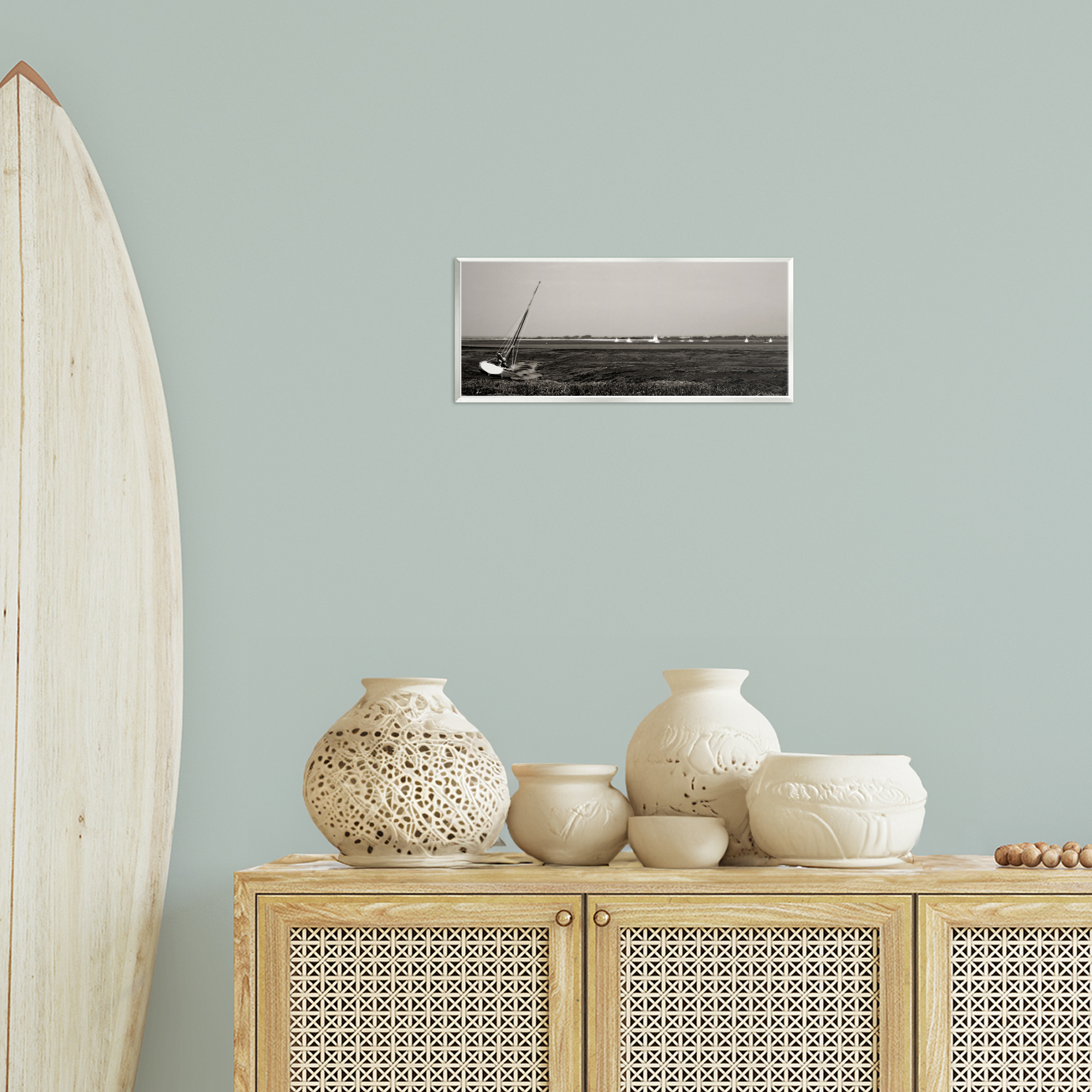 Stupell Industries Boating Towards Hayling Coastal Photography Unframed Art Print Wall Art, 17 x 7