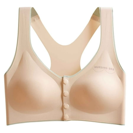 

Bowake One-piece Non-marking Breastfeeding Open Button Bra Underwear