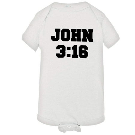

PleaseMeTees™ Baby John 3:16 Christian Bible Verse I Love Jesus 316 Onsie
