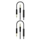 thumbnail image 4 of Conector de Cable auxiliar Injueey para auriculares de ordenador de coche con micrófono negro 2piezas, 4 of 5