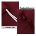 thumbnail image 6 of PiccoCasa 3Pcs Brushed Microfiber Duvet Cover Set Bedding Set with Bowtie, Burgundy Queen, 6 of 6