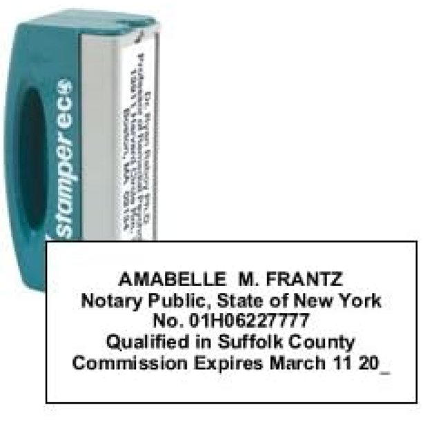 SelfInking Notary Pocket Stamp, 5 Lines as Required for New York State