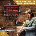 thumbnail image 3 of BUILTSTRONG Power Tool Organizer Wall Mount - 3-Tier Heavy-Duty Metal Hand Tool Storage Rack, Utility Racks, Drill Holder, PegBoard Side, & More - Ga, 3 of 7