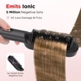 thumbnail image 6 of GEM Ionic Hair Straightener Brush with 4 Temperature Settings, LED Display, Dual Voltage, Black, 6 of 7