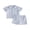 Blue, variant on BemeyourBBs Toddler Baby Boys Summer Clothes Infant Baby Boys 2 Piece Summer Outfit Solid Color Eyelet Lapel Short Sleeve Button Down Shirt Top and Shorts 2Pcs Set