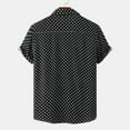 thumbnail image 5 of Idoravan Summer 2025 Summer Clothes for Men T-Shirt Men's Shirt Beach Shirt Hawaiian Casual Polka Shirt Lapel Short Sleeve Shirt Top Blouse, 5 of 9