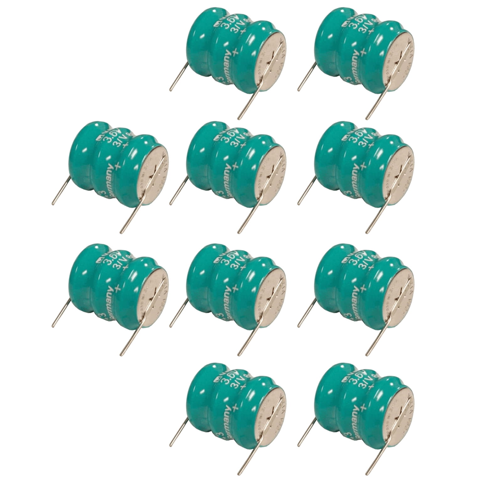 10x 3 V80H 2 Pin 3 6V 80mAh Battery 55608303015 For Solar RTC Backup