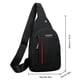 thumbnail image 3 of Paquete de mensajero informal para hombre, bolso deportivo de un solo hombro de lona suave, bolsillos para exteriores Sywqhk Para Estrenar, 3 of 3