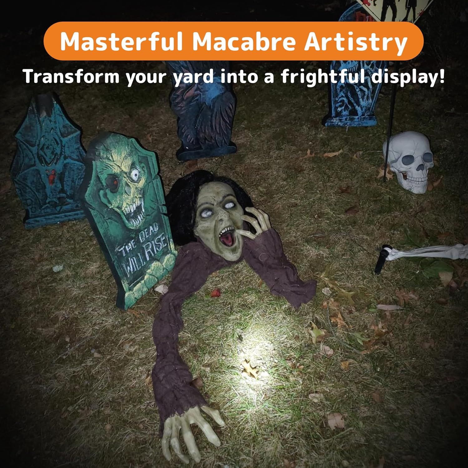 Crawling Zombie Halloween Decoration with Realistic Design for Haunted House Props