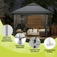 thumbnail image 3 of Luku 10x10 FT Pop Up Canopy Tent with Mosquito Netting, Outdoor Waterproof UV Shelter, Adjustable Height Gazebo, Wheeled Carry Bag, Portable Event Tent for Garden, Backyard, Deck, Parties, 3 of 6