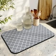 thumbnail image 3 of 2 Pack Washable Rubber Bohemian Vintage Floral Dish Drying Mats for Kitchen Counter Home Large Coffee Bar Pad Accessories and Decor for Utensils Stemware (2pcs 19.5''x12''), 3 of 3