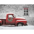 thumbnail image 2 of Deiter, Lori 24x19 White Modern Wood Framed Museum Art Print Titled - Snowy Christmas Truck, 2 of 4