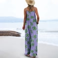 thumbnail image 4 of Lorytime St. Patrick's Day Womens Jumpsuits Casual Patterns Green Romper with Pockets Wide Leg Hoilday Overalls Outwear, 4 of 6