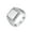 Silver, variant on Unisex Stainless Steel Personality Creative Hip Hop Cool Smooth Surface Square Cut Signet Knight Ring Comfort Fit Silver Size 7