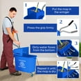 thumbnail image 5 of HOMCOM Compact Mop Bucket with Wringer on Wheels for Floor Cleaning, 21 Quart, Separate Dirty and Clean Water, Blue, 5 of 9