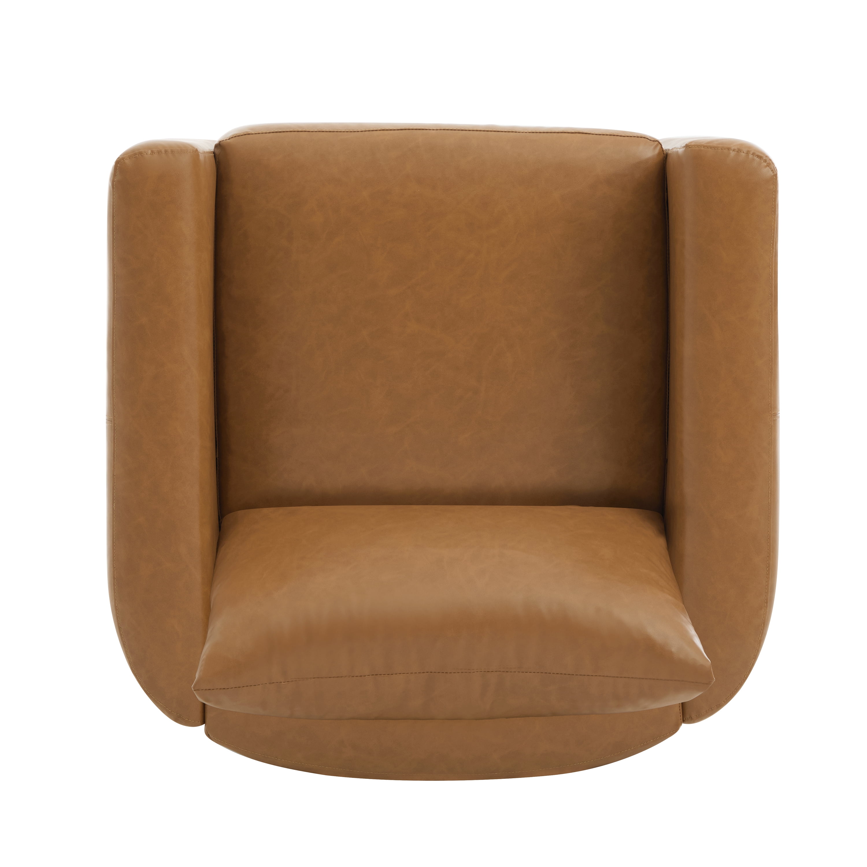 Euroco Mid Century Modern Accent Chair,Upholstered Armchair Single Sofa with Rubber Wood Legs,Comfy Reading Chair for Bedroom, Living Room,Office,Brown