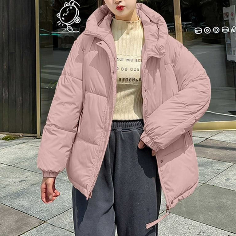 JINGWANGYHBD Fall Savings Womens Puffer Coats Padded Zip Up