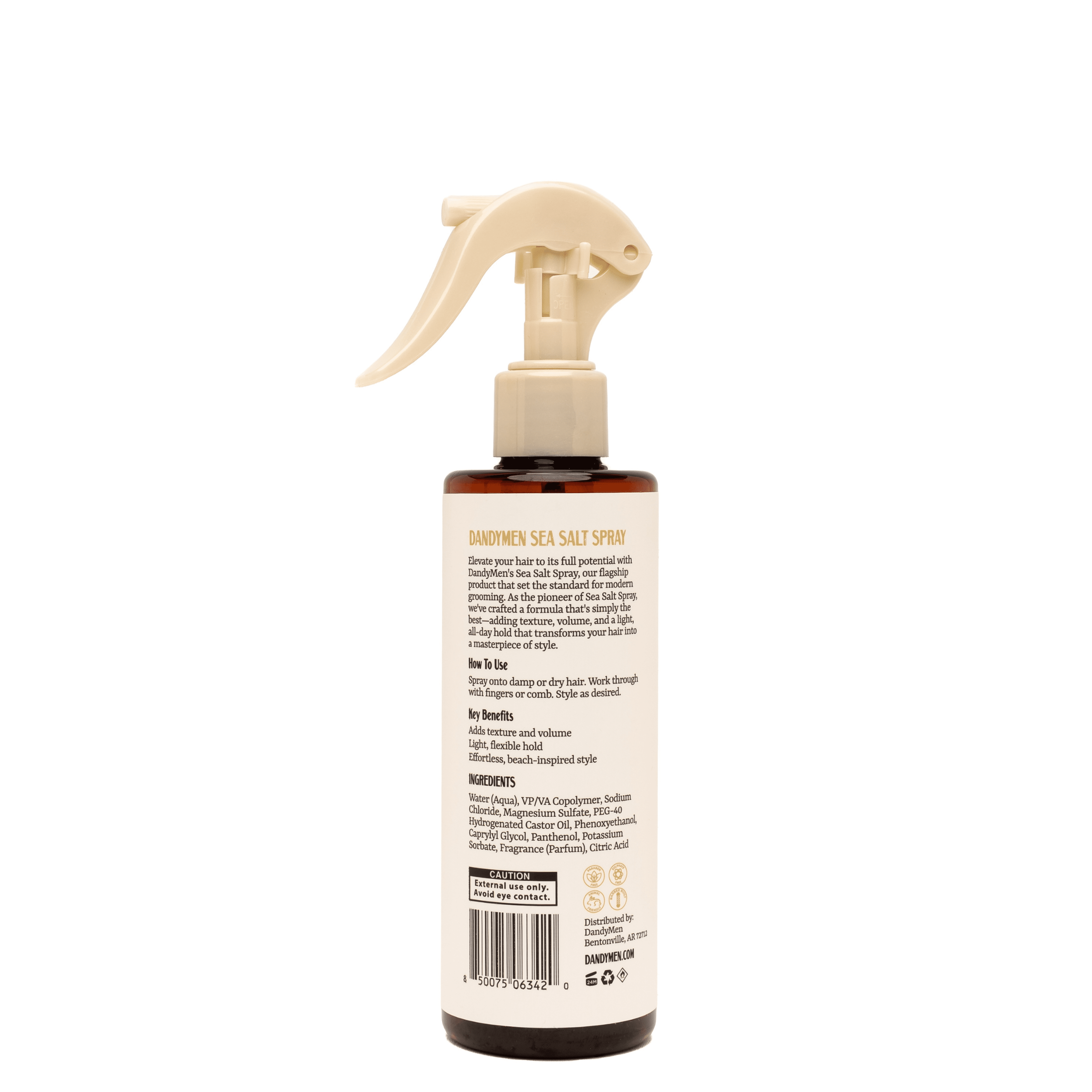 DANDYMEN COLLECTION Light Hold Sea Salt Spray 8.45 fl oz Obsidian