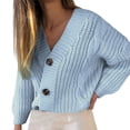thumbnail image 2 of Likimi Womens Knit Cardigan Button Down V Neck Long Sleeve Solid Color Sweater For Women Loose Fit Comfortable Tops Size One Size, 2 of 6
