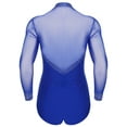 thumbnail image 2 of Miutii Latin Ballet Tango Dance Leotard Mens Long Sleeve Shiny Rhinestones Figure Skating Romper Blue M, 2 of 6
