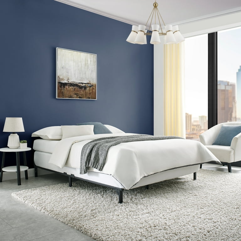 Mainstays 7" Adjustable Low Profile Bed Frame, Twin - King, Black Steel