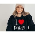 thumbnail image 5 of I Love Paris Heart Print Sweatshirts for Women Crewneck Graphic Sweatshirt S - 3XL Sizes Sport Grey, 5 of 5