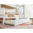 thumbnail image 6 of Newest Twin Over Full Rubber Wood Bunk Bed with Trundle, Convertible Ladder and Guardrail, Detachable, Convertible Bed, with Twin Size Trundle ,White, 6 of 11