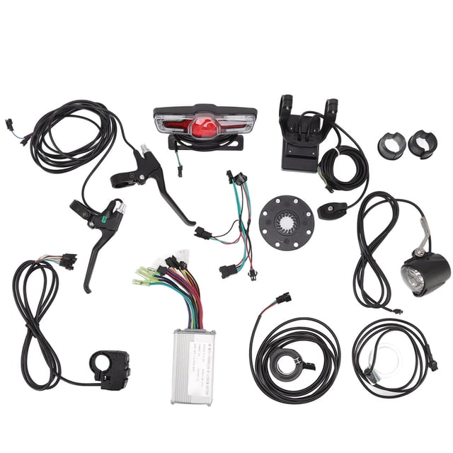 Kit de conversión de bicicleta eléctrica, controlador GD06, panel de luz delantera y trasera, acelerador de pulgar, palanca de freno, 36 V, 48 V