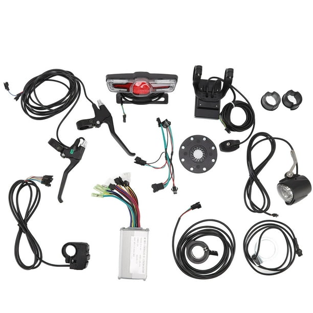 Kit de conversión de bicicleta eléctrica, controlador GD06, panel de luz delantera y trasera, acelerador de pulgar, palanca de freno, 36 V, 48 V