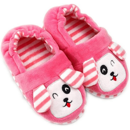 

Rush Baby Girls Warm Slippers Cartoon Kids Winter Indoor Household Shoes Stripe-Doggy Size: 7-8 Toddler S571