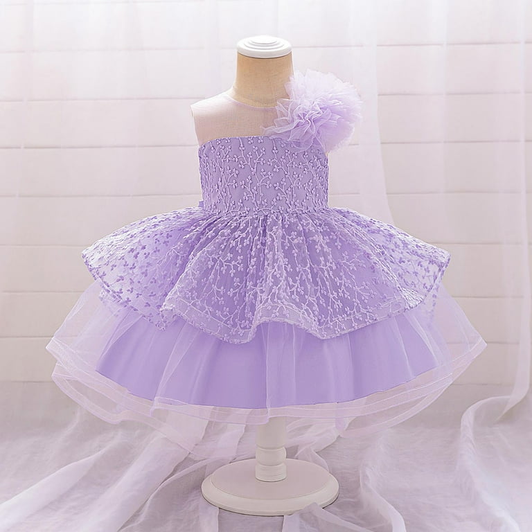purple baby dresses for wedding Purple Flower Girl Dresses Baby And Toddler Luxurious Sequined Child Puffy  Flower Girl Dresses Full Sleeve