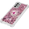 thumbnail image 6 of Samsung Galaxy A32 4G(Not 5G) Case,Creativity Clear Quicksand Glitter Flowing Liquid Floating Soft TPU Case w/Stand Bling Diamond Sparkle Phone Cover for Samsung Galaxy A32 4G  Rose Gold, 6 of 7