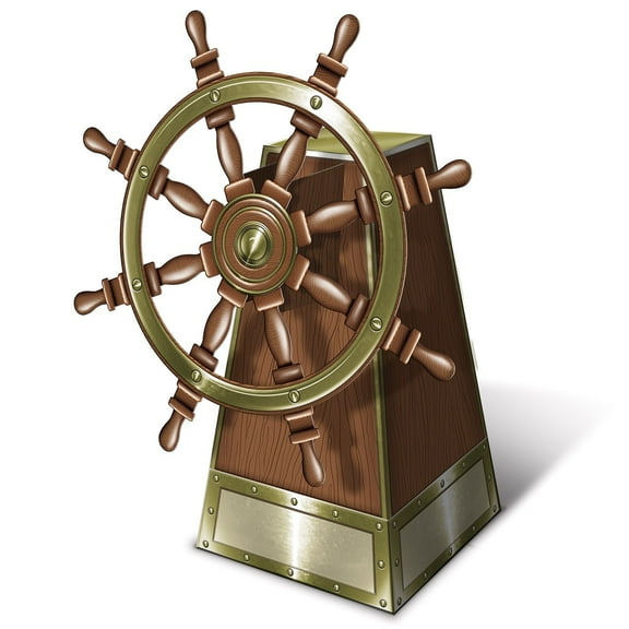 The Beistle Company 3-D Jointed Ship's Helm Centerpiece