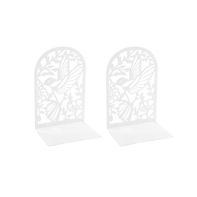 Bird Hollow Out Craft Bookends Metal Book Ends Heavy Duty Bookends Desktop Bookends