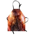 thumbnail image 1 of Outer Space Apron Nebula Gas Cloud in Deep Outer Space Galaxy Expanse Milky Way Print, Unisex Kitchen Bib Apron with Adjustable Neck for Cooking Baking Gardening, Burnt Orange Black, by Ambesonne, 1 of 3