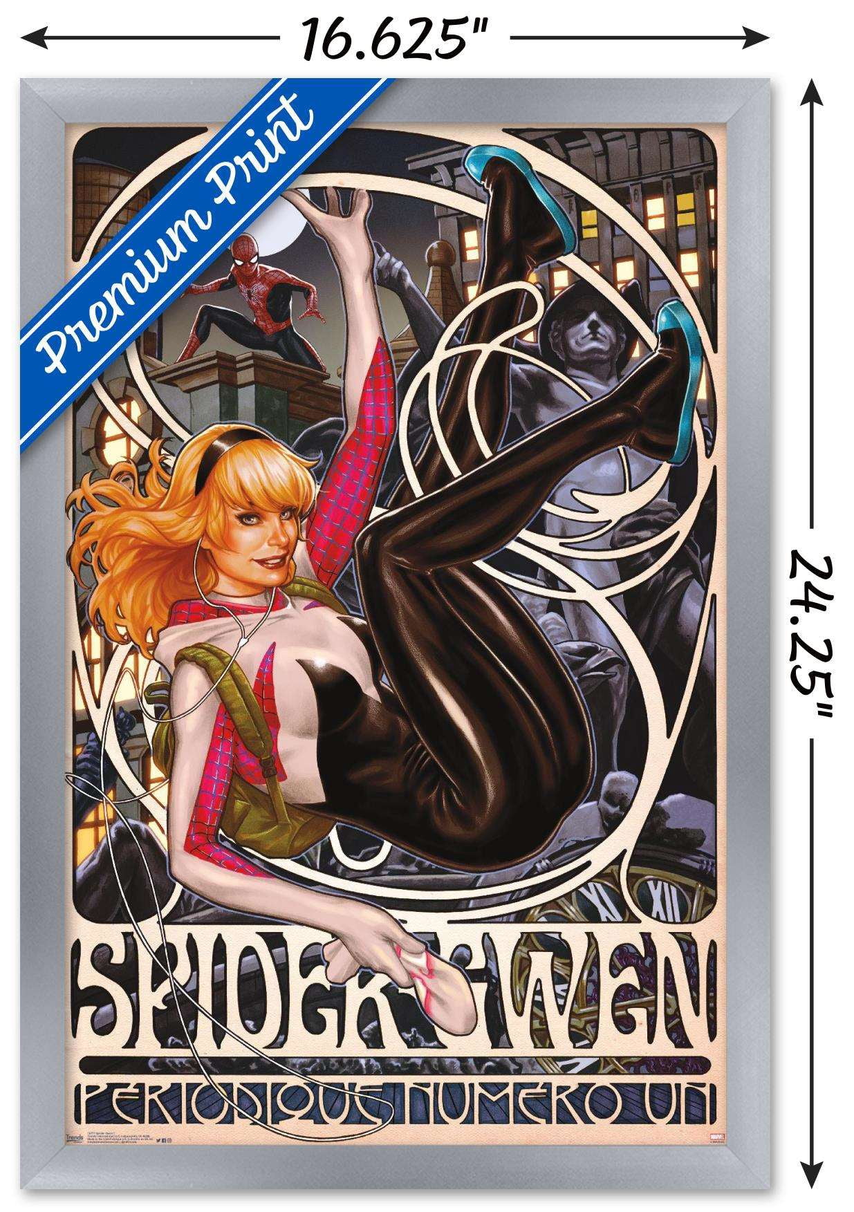 Marvel Comics - Spider-Gwen - Cover #1 Wall Poster, 14.725" x 22.375", Framed