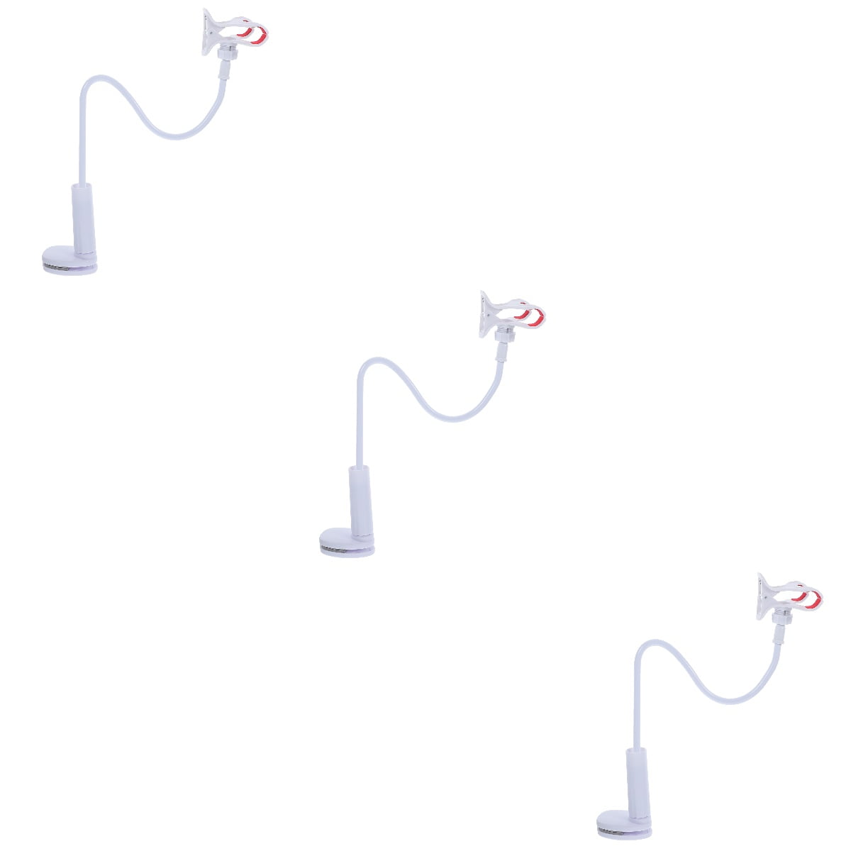 USHOBE Stable Support White Cellphone Stand for Video Watching and Storage 3Pcs